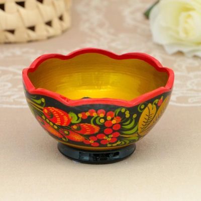 Пиала «Резная», 13×7 см, хохлома