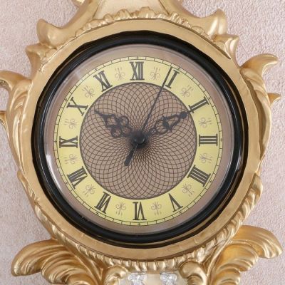 Часы настольные "Рококо", цвет бежевый перламутр, 38х17.5х10 см