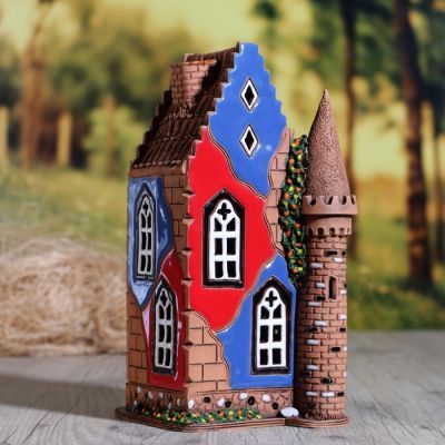 Аромалампа Домик «Шкиперский», средний, ручная работа, микс 26 см