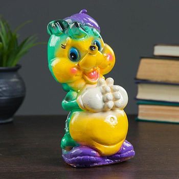 Копилка "Дракон в беретке", 20х12см, МИКС