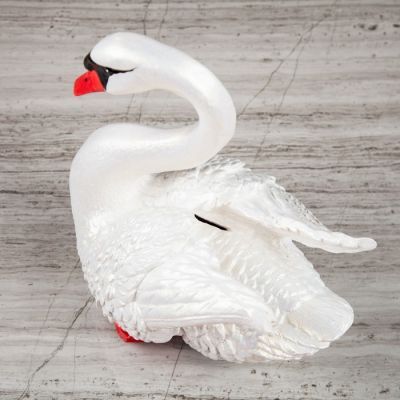 Копилка "Лебедь", белый цвет, 23 см,