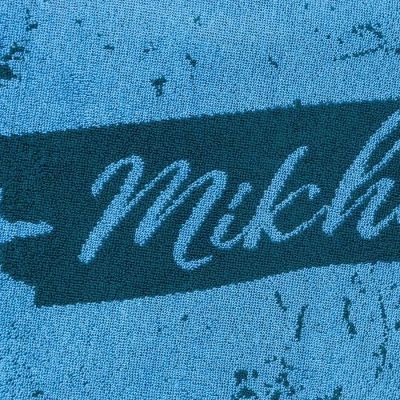 Полотенце именное махровое Этель "Михаил" синий, 50х90см, 100% хлопок, 420гр/м2