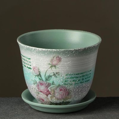 Набор горшков цветочных "Гранд Декупаж"  0,6/1,3/2,4/3,9л