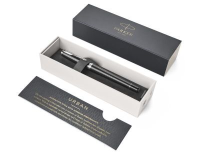 F 312 Ручка перьевая Parker Urban Premium F Ebony Metal CT подар.кор.(арт-1931613)