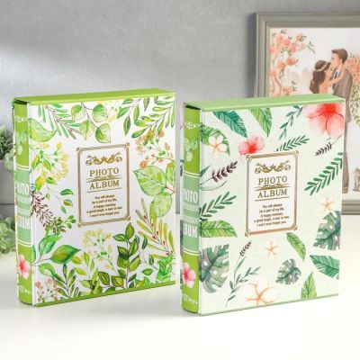 Фотоальбом на 200 фото 10х15 см "Разнотравье" в коробке МИКС 26,5х21х5,5 см