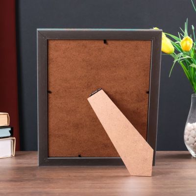 Фоторамка пластик 20х25 см "Пшеница" синяя с золотом 29х24 см