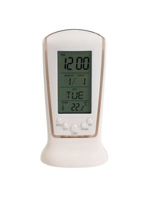 Электронная метеостанция с подсветкой: часы, термометр, календарь, будильник (7x5x13см)
