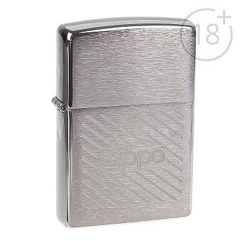 Зажигалка ZIPPO 200 Zippo Stripes с покрытием Brushed  Chrome