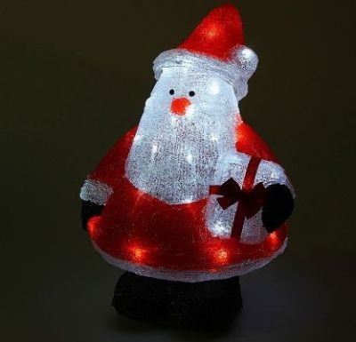 Фигура акрил. "Дед мороз" (32,5х27х40 см.)