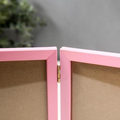 Фоторамка пластик 10х15 двойная, розовый