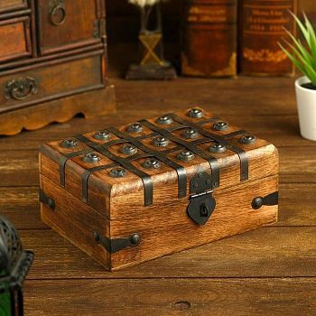 Шкатулка дерево "Иония" 17,8х12,7х7 см
