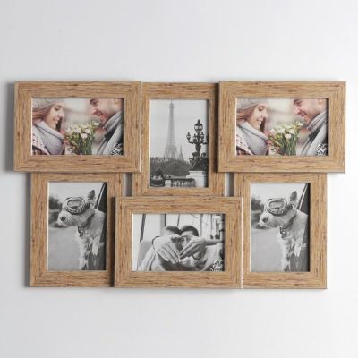 Фоторамка на 6 фото 10х15 см Еллоу Фото ПР-615-О "Прованс" с подставкой,  пластик