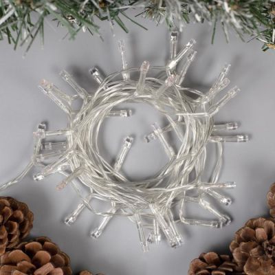 Гирлянда «Нить» 4 м, IP20, прозрачная нить, 40 LED, свечение красное, 2 режима, AAх3