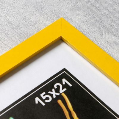 Фоторамка МДФ 15х21 см, №6, ширина 18 мм, толщина 12 мм, желтый