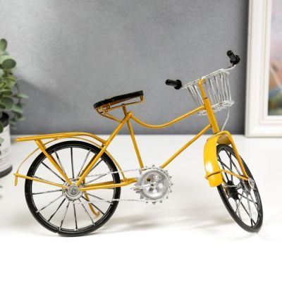Сувенир металл "Велосипед с корзинкой" МИКС 20х30х7,5 см