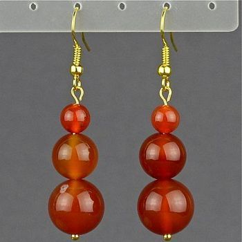 Серьги Сердолик "Дарина" арт.С1373