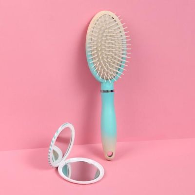 Подарочный набор «Счастье ждёт тебя», 2 предмета: зеркало, массажная расчёска, рисунок МИКС