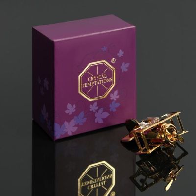 Сувенир Самолет кукурузник с 1 хрусталиком U-4270 5*5*6см