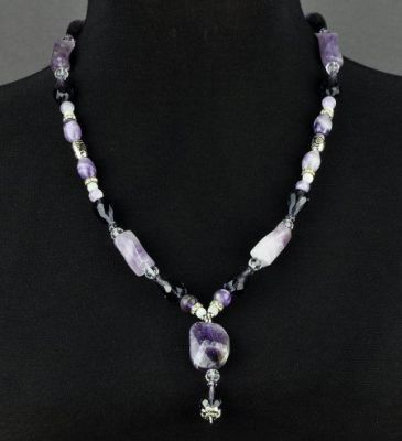 Бусы Аметист, хрусталь "Сиреневая ночь" арт.АНТ-132