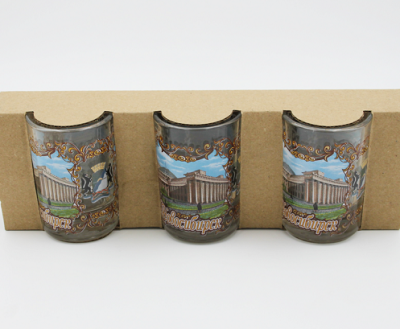 Набор высоких стопок с Новосибирском "Оперный театр" (3шт, стекло)