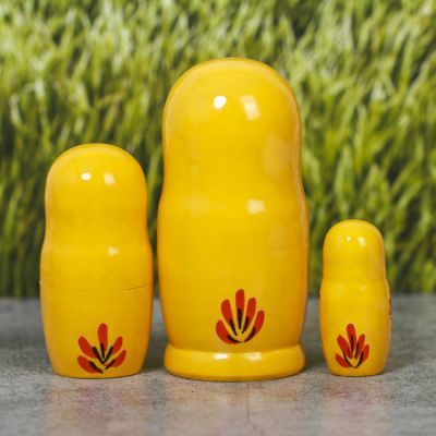 Матрёшка 3-х кукольная «Уточка», 11 см