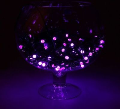 Гирлянда "Метраж" уличная, комнатная (Д: 20 м, нить тёмная, фиолетовый)