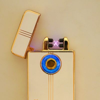 Зажигалка электронная "Футуризм", дуговая, USB, белая, 3.5х10х10 см