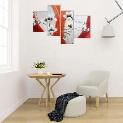 Картина модульная на подрамнике  "Цветы" 40*50, 42*55, 30*80, 30*75;  145х80см  214