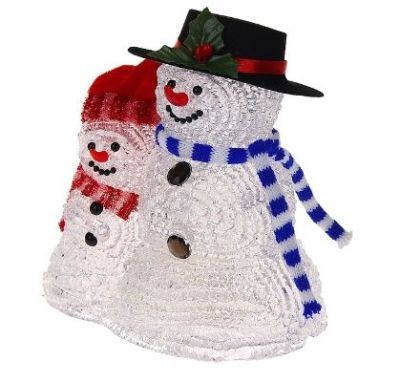 Фигура акрил. "Семья снеговиков" (18х10х18 см.)