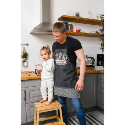 Кухонный набор "Папа готовит лучше всех": фартук, прихватка, полотенце
