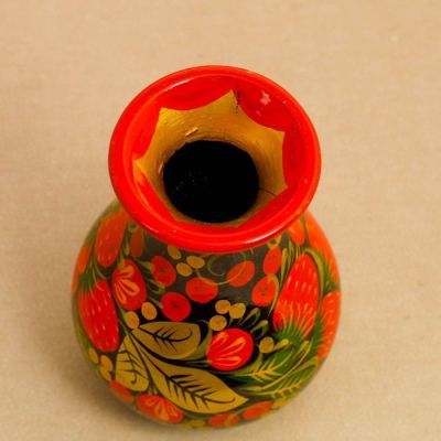 Ваза «Ягодка», 8×8×12 см, хохлома