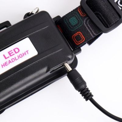 Фонарь налобный аккумуляторный "Мастер К", 1200 mAh, 4 режима, 7.5 х 8 см, микс