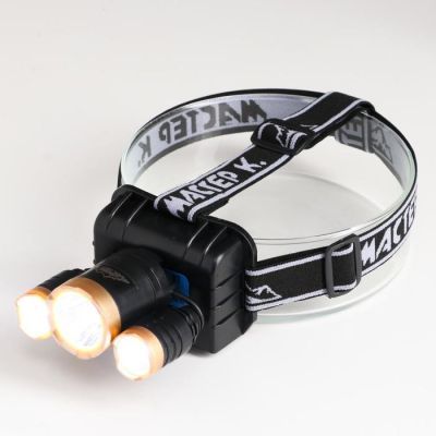Фонарь налобный аккумуляторный "Мастер К", 10 Вт, 1200 мАч, 600 лм,8х9х6 см, микс