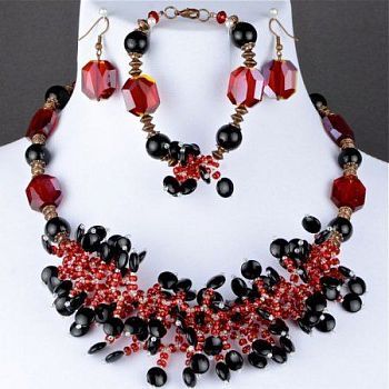 Комплект Хрусталь, агат "Магия вечности" арт. ВАС-1474