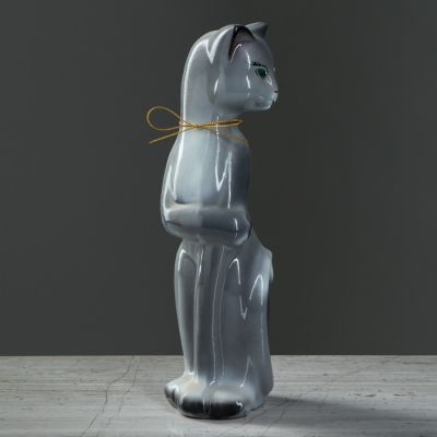 Копилка "Багирка с лапкой", покрытие лак, серая, 28 см