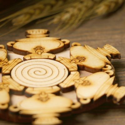 Подставка под горячее «Самовар», D=11 см, можжевельник