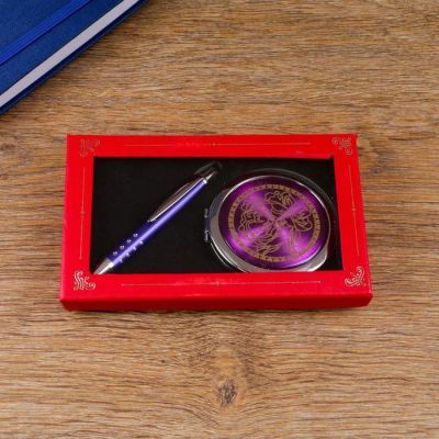 Набор подарочный 2в1 (ручка, зеркало) микс