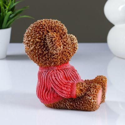 Копилка "Мишка в розовом свитере" 12х13х17см