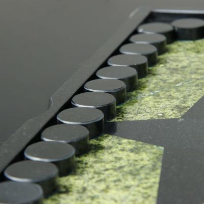 Нарды, с двухсторонней флорентийской мозаикой,  45х52х3 см, змеевик