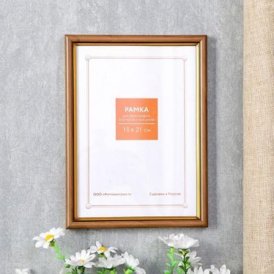 Фоторамка пластик 15х21 см 586 ольха