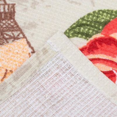 Полотенце вафельное в коробке "Почтовые марки" 35х60 см,, 160 гр/м, хл,