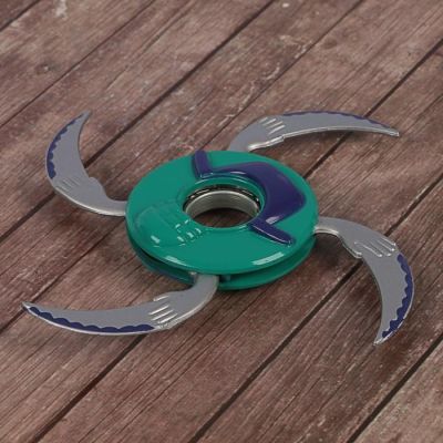 Сюрикен "Дай пять", фиолетовый+зеленый, 4 лезвия, 11*11 см