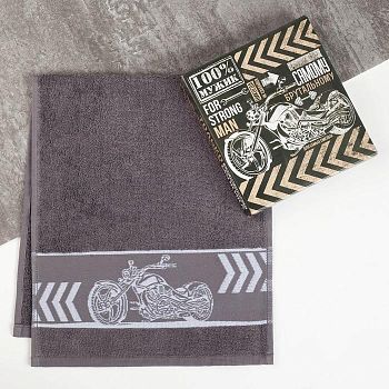 Полотенце махровое "Самому брутальному" 30х70 см 100% хлопок, 370гр/м2