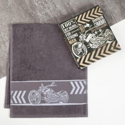 Полотенце махровое "Самому брутальному" 30х70 см 100% хлопок, 370гр/м2