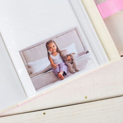 Фотоальбом на 200 фото с 2 местами под фото на обложке "Наше счастье", экокожа