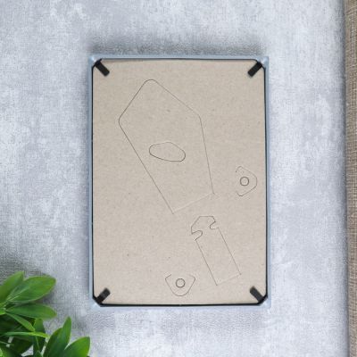 Фоторамка пластик L-3 10х15 см, серебр. мет., с небьющимся стеклом