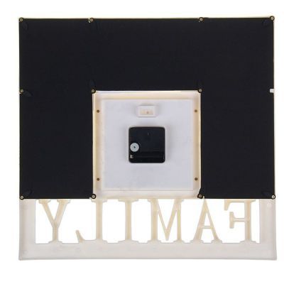 Часы настенные, серия: Фото, "Family", белые, 5 фоторамок, 38х40 см