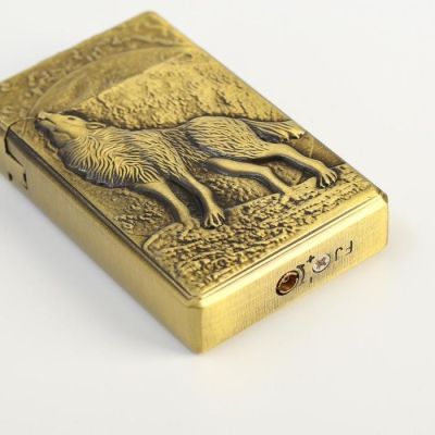 Зажигалка газовая "Волк", пьезо, 5,5x3,5 см