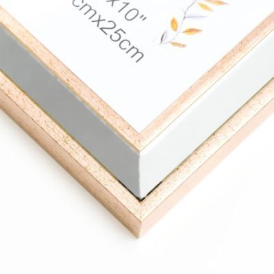 Фоторамка пластик 20х25 см "Зеркало с золотой обводкой" 30х25,3 см