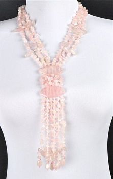 Колье Розовый кварц "Ребекка" арт.П2199